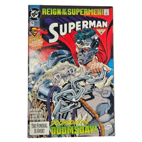 DC Superman Doomsday for Doomsday #78 1993 Comic Book Jurgens Breeding - Picture 1 of 7